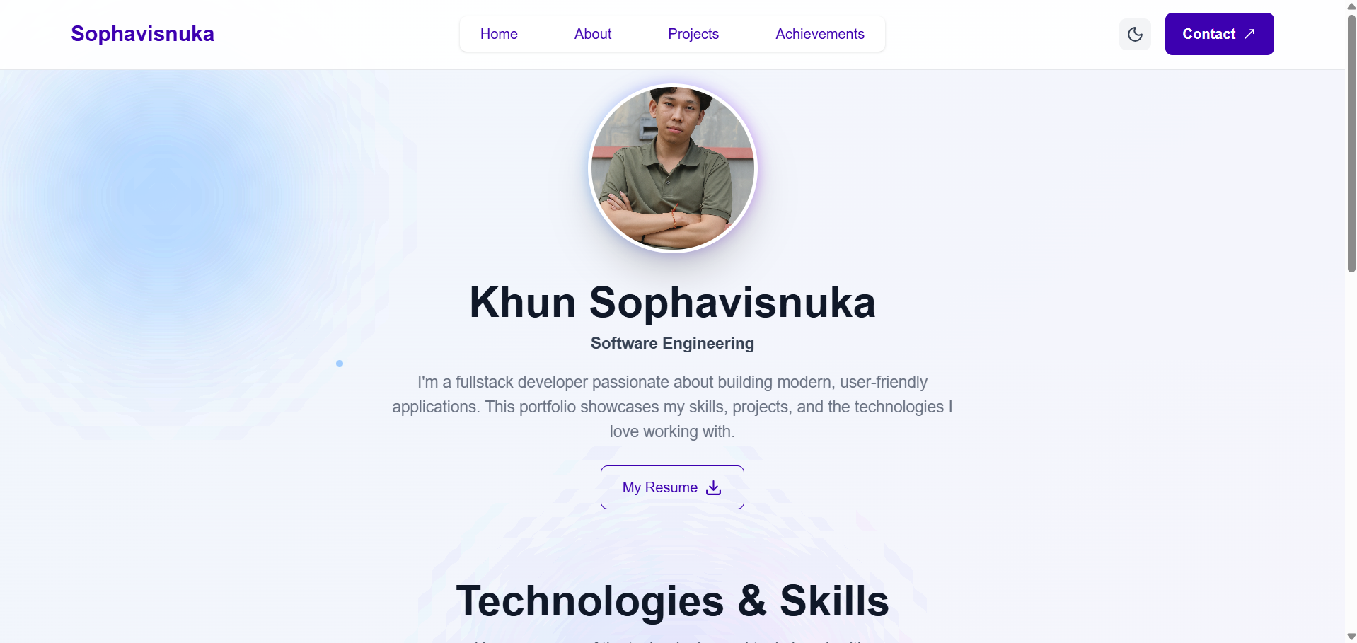 Khun Sophavisnuka - Full Stack Developer Portfolio